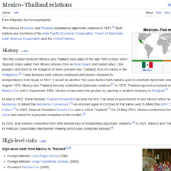 Thailand and Mexican Diplomatic Meeting