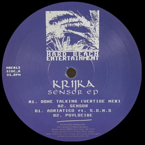 [PREMIERE] Done Talking (Vertige Mix) - Krijka | Hard Beach Entertainment [2023]