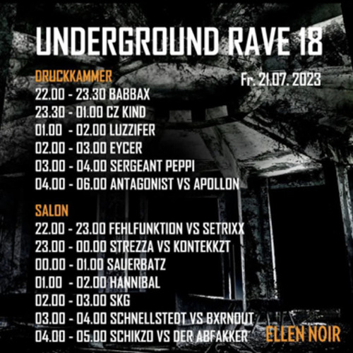 UNDERGROUND RAVE 18 @Ellen Noir (SetCut)