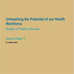 Scope Of Practice Review Issues Paper 1