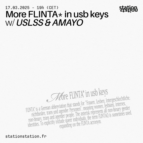 More FLINTA* in usb keys #10 w/ USLSS & AMAYO