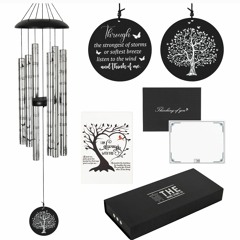 40 inch Memorial Wind Chimes - Amazing Grace Scripture