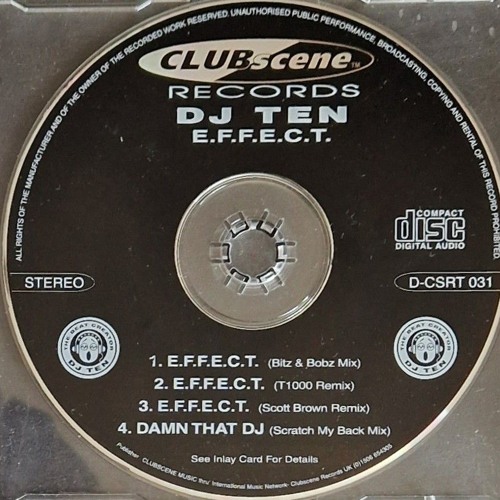 DJ Ten – E.F.F.E.C.T. (Bitz & Bobz Mix) (Bouncy Techno) CD WAV Audio