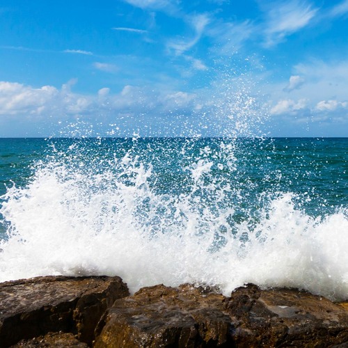 Water Sounds For Study Or Relaxation | Sound Of Waves Crashing On Rocky Beach (75 Minutes)