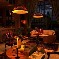 Rainy and Fireplace Jazz Cozy Ambience Music for Reading, Chilling, and Relaxing