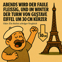 DER FAULE AM ABEND UND DER EIFFELTURM IM WINTER