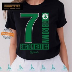 Jaylen Brown Boston Celtics Fanatics 2024 Nba Finals Inbound Pass Name Number T Shirt