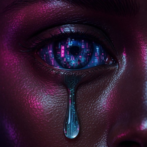 Neon-Soaked Data Stream