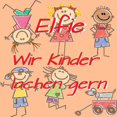 Wir Kinder lachen gern