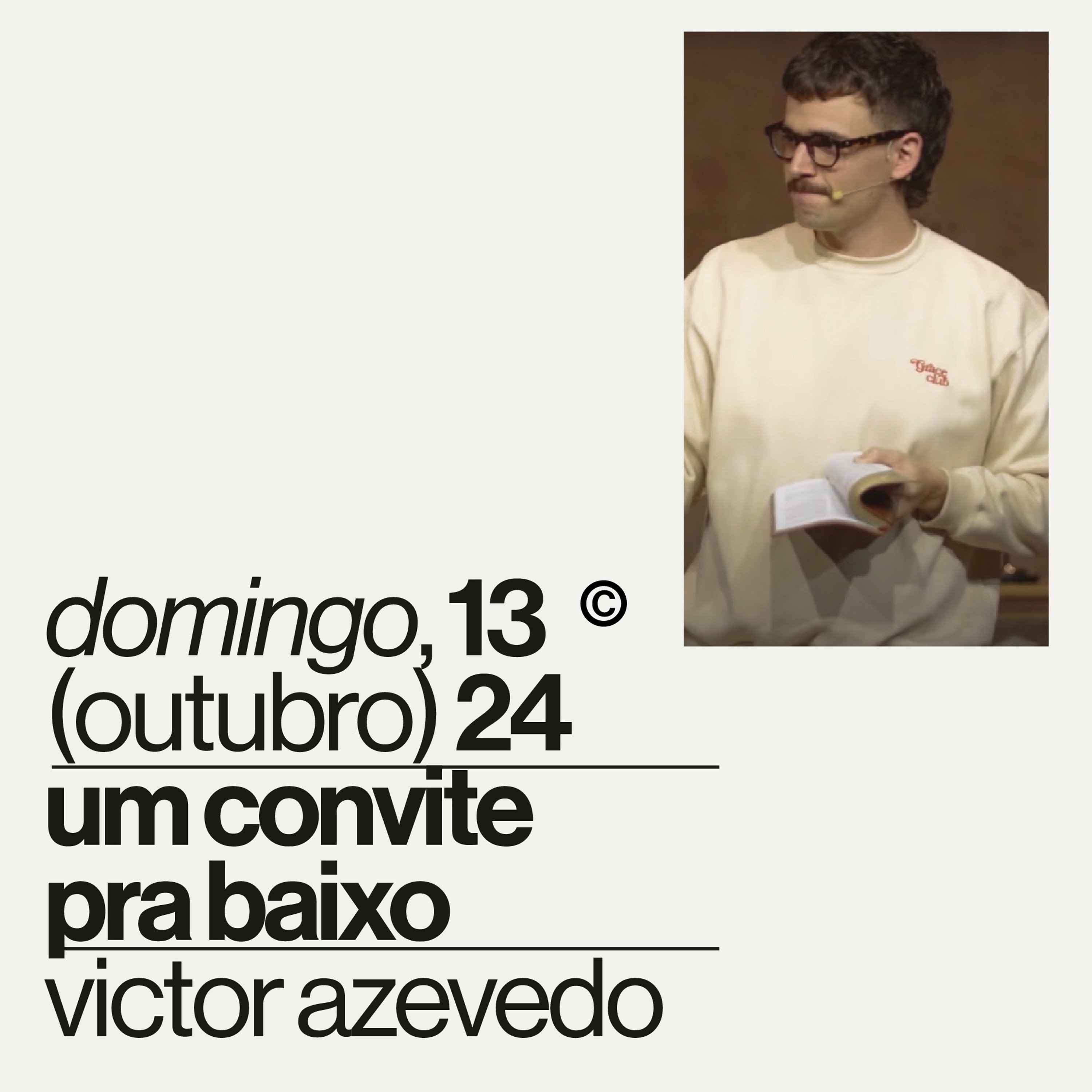 Um convite pra baixo | Igreja Por Amor | Victor Azevedo | 13 de Outubro de 2024 episode artwork