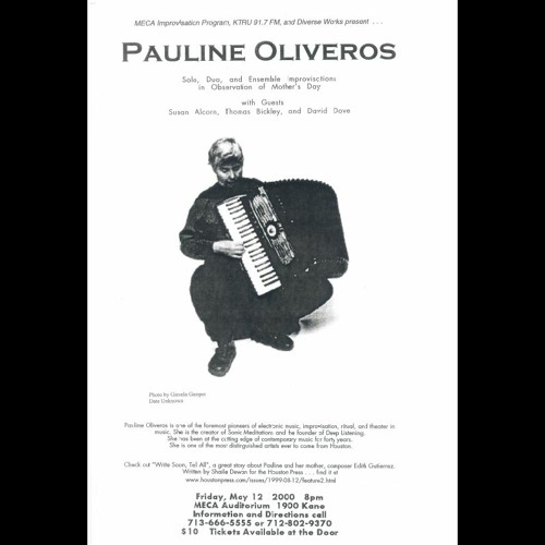 May 12, 2000 - Pauline Oliveros - Pauline's Solo at MECA