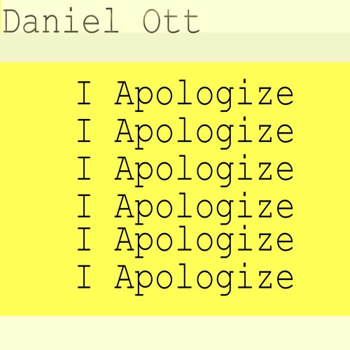 I Apologize