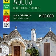 Apulien - Bari - Brindisi - Taranto. Autokarte 1:150.000. Top 10 Tips: Toeristische wegenkaart 1:1