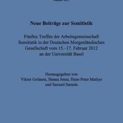 ⚡PDF ❤ Neue Beitrage Zur Semitistik: Funftes Treffen Der Arbeitsgemeinschaft