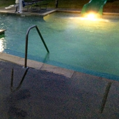 EMPTY INFINITY POOL FILLED WITH SPIKES