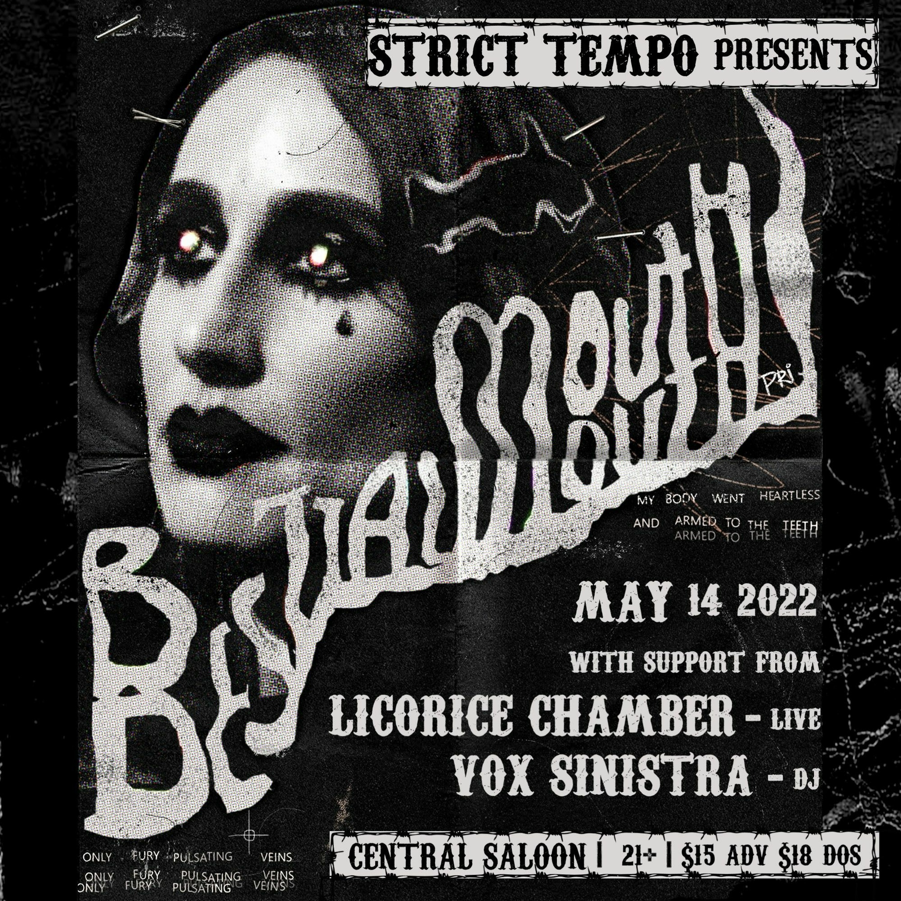 Strict Tempo 05.14.2022 w/ Bestial Mouths & Licorice Chamber (Live @ Central Saloon, Seattle) episode artwork