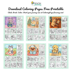 Coloring Pages: Print Now, Be Creative Every Day, No Ads