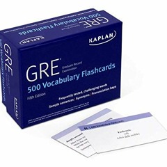 Read ❤️ PDF GRE Vocabulary Flashcards by  Kaplan Test Prep