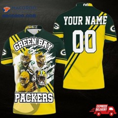 Green Bay Packers Aaron Rodgers 12 Jimmy Graham 80 Jones 33 Davante Adams 17 For Fans Personalized Polo Shirt