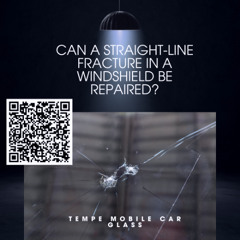 Can a straight-line fracture in a windshield be repaired