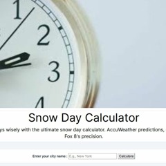 Snow Day Calculator: Your Perfect Tool