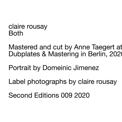 009 - claire rousay - Library (excerpt, from Both)