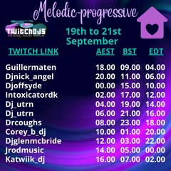 4 Hour TwitchDJs Melodic & Progressive Live Stream 19/09/22