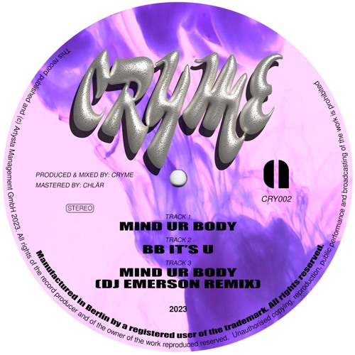 MIND UR BODY [CRY002]