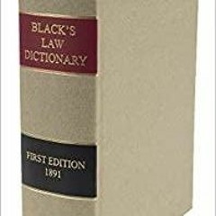 Download~ PDF Black's Law Dictionary, 1st Edition