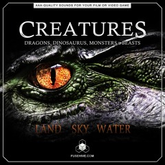 Creatures Beasts Monsters Dinosaurus Dragon Sound Effects Library - PREVIEW