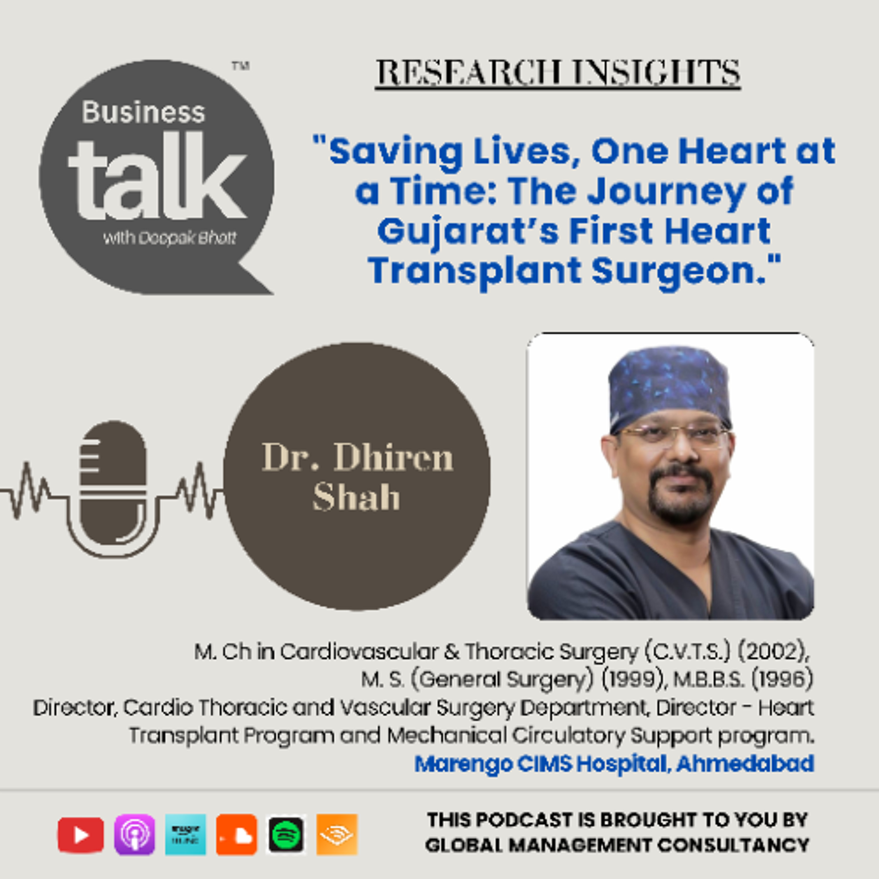 Saving Lives, One Heart at a Time: Dr. Dhiren Shah’s Journey to Gujarat’s First Heart Transplant episode artwork