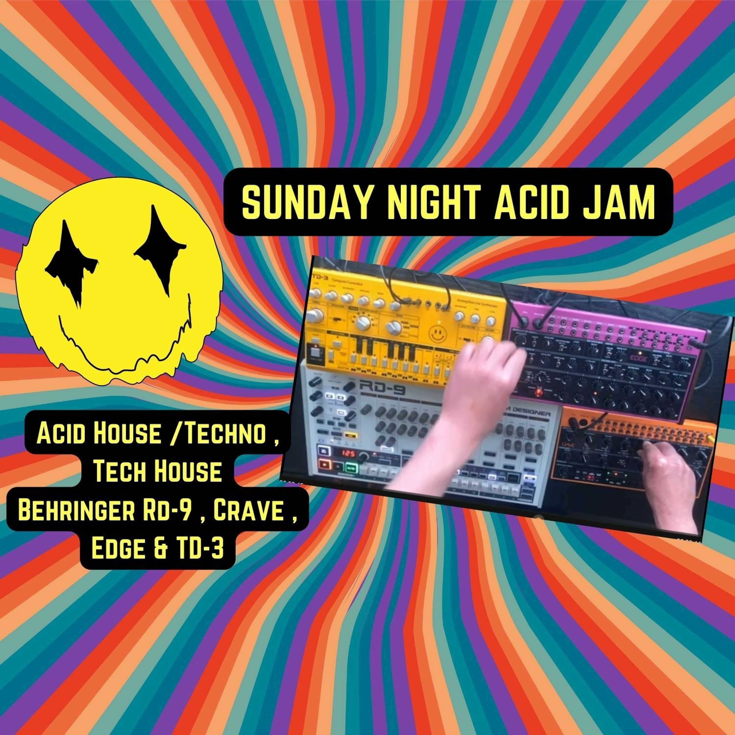 15 minute ACID JAM - ACID HOUSE / TECHNO / TECH HOUSE - BEHRINGER RD-9 , Crave , Edge & TD-3 Synths
