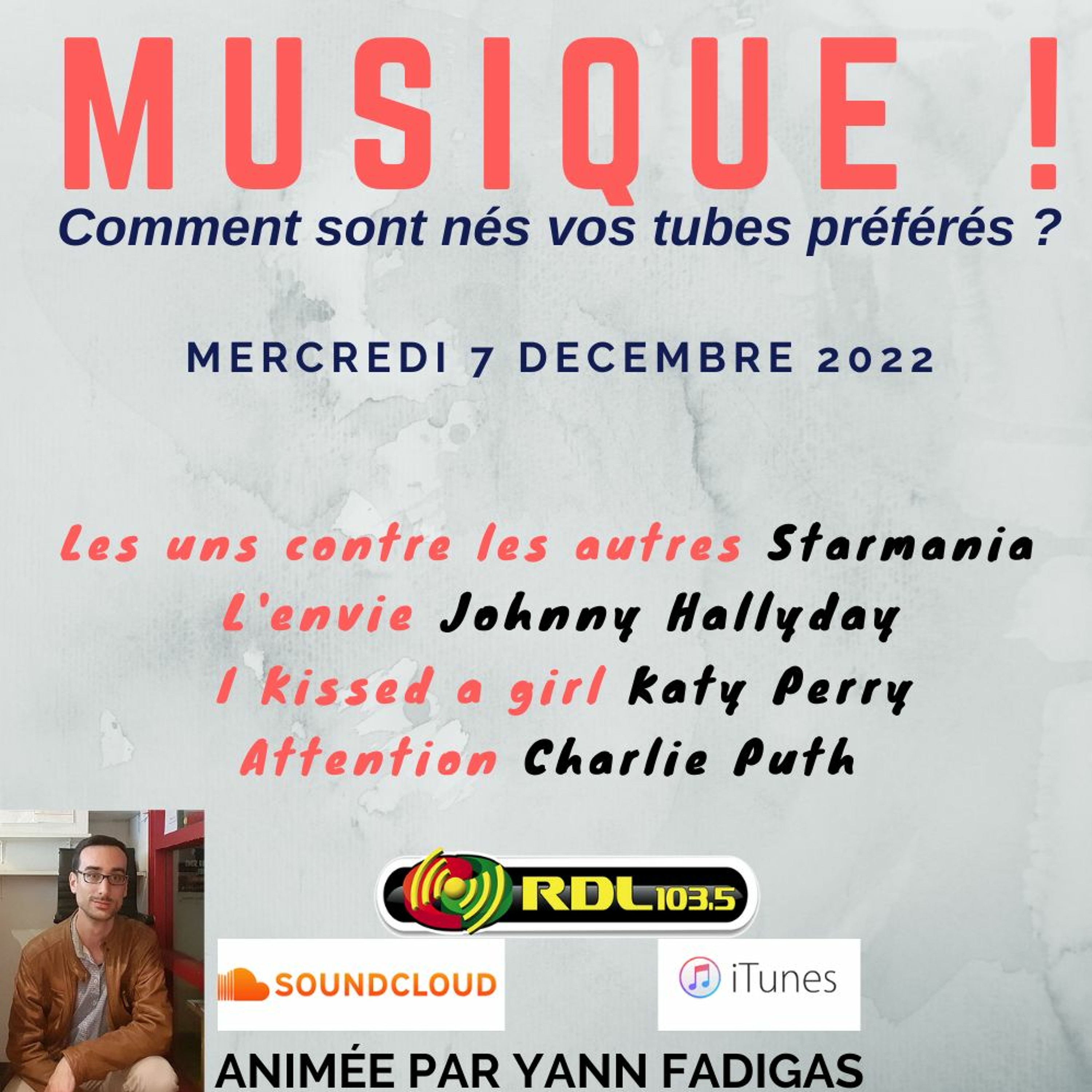 MUSIQUE ! 153 - 07 12 22 - "L'envie" (Johnny Hallyday) / "I kissed a girl" Katy Perry / Charlie Puth episode artwork