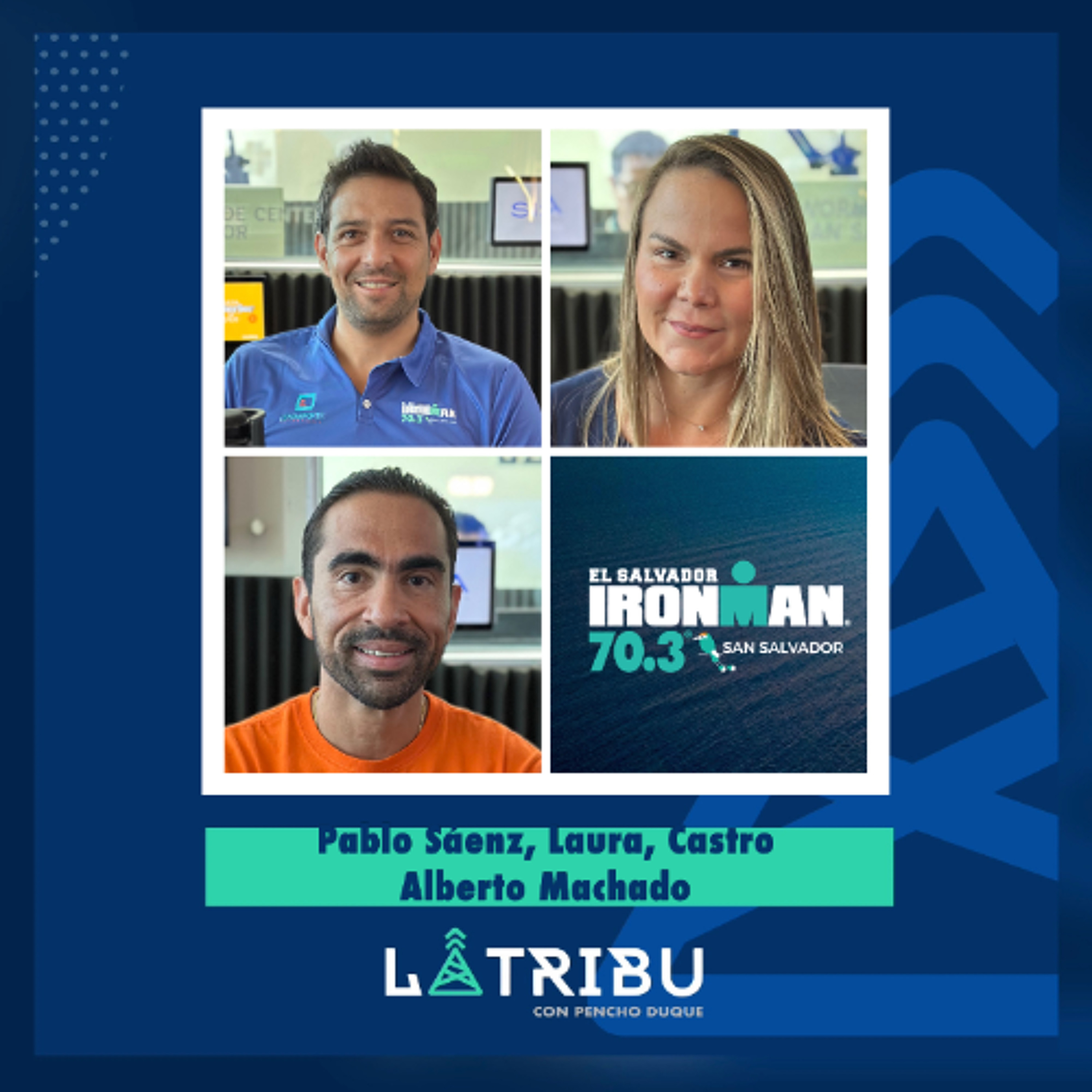 Pablo Sáenz, Laura, Castro y Alberto Machado - Ironman 70.3 San Salvador