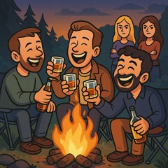 Three Dudes by the Fire