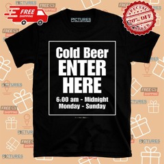 Charlie Berens Wearing Cold Beer Enter Here Shirt