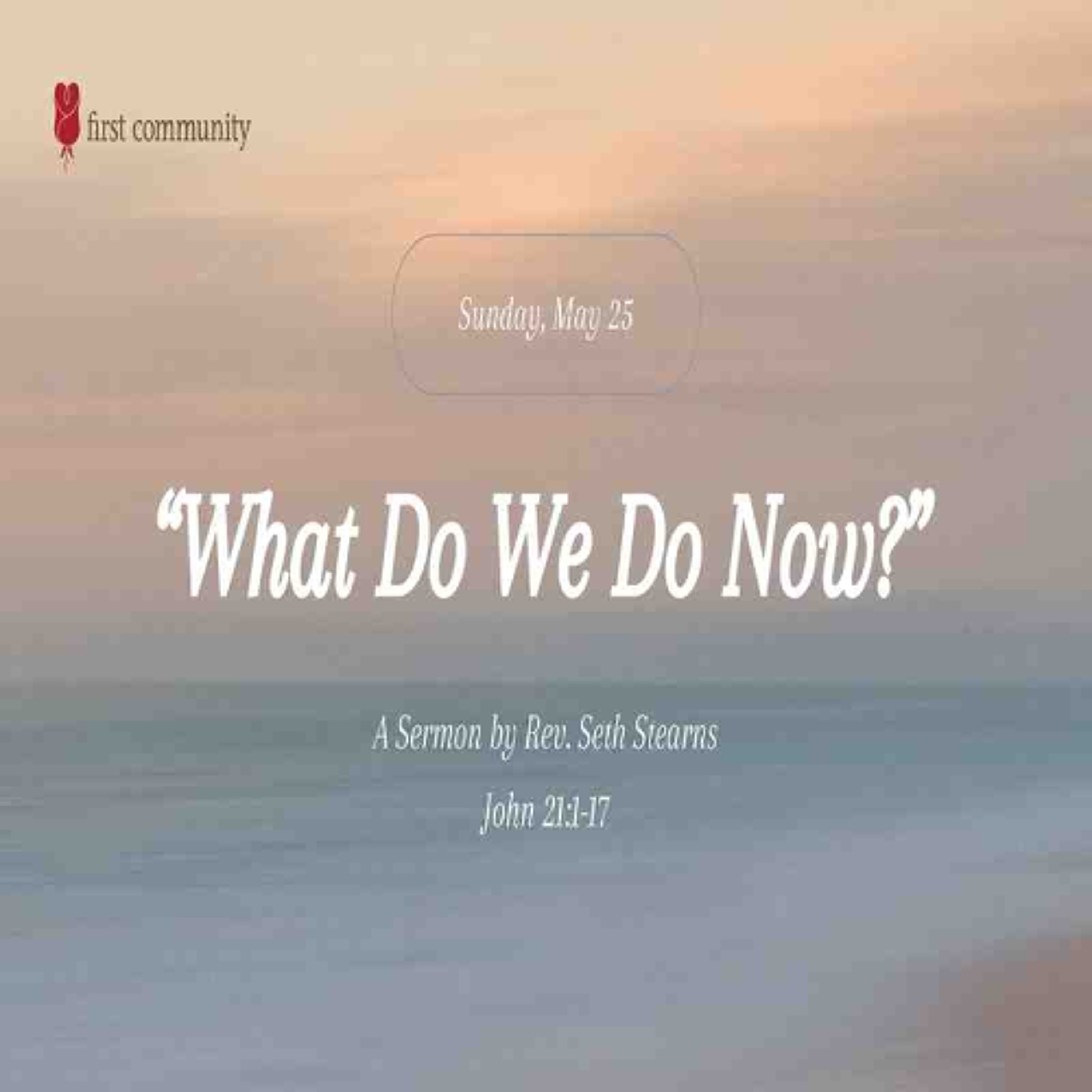 First Community Church 05.25.25 Rev. Seth Stearns -Sermon, What Do We Do Now episode artwork