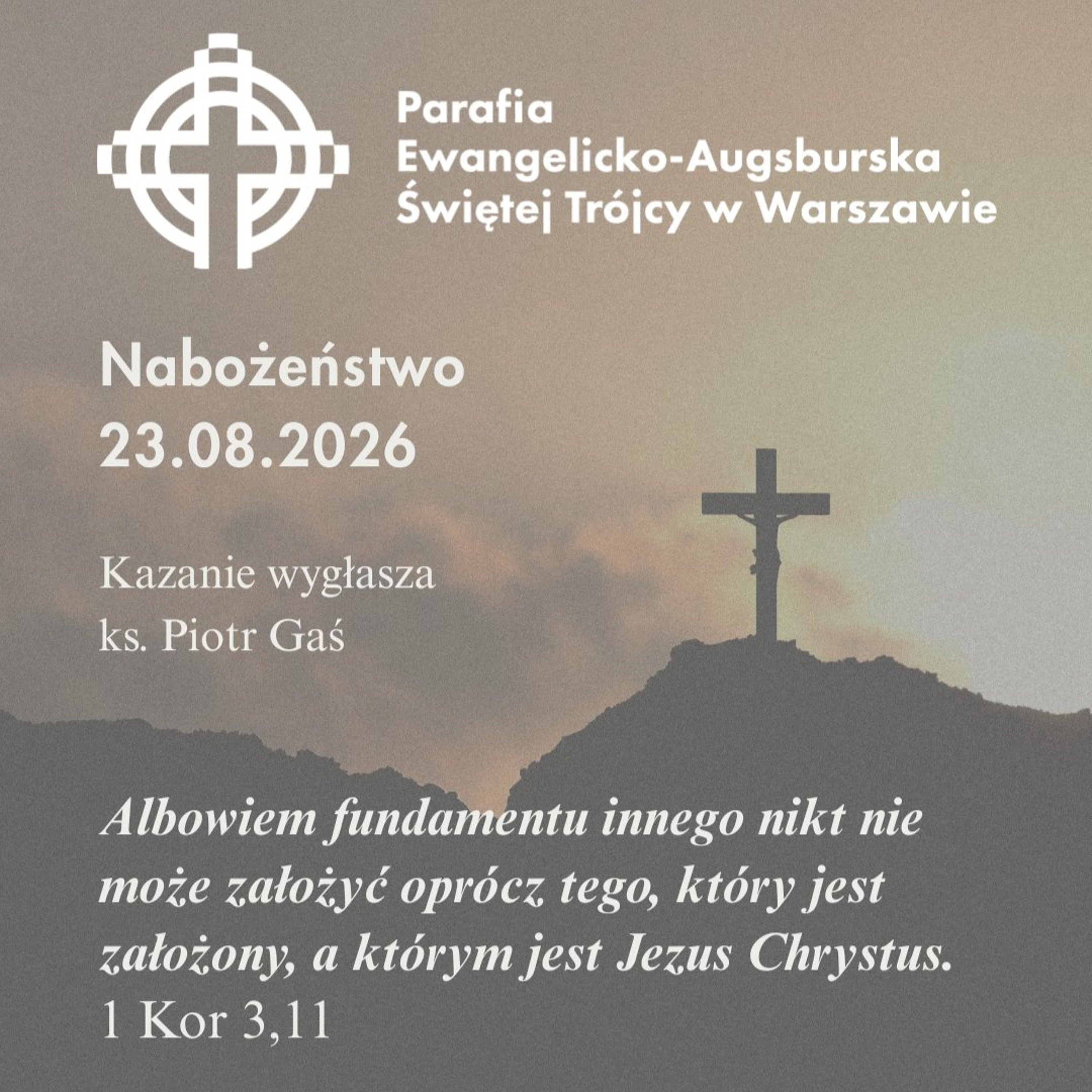 Niedziela ze Słowem, rozważanie z nabożeństwa 23 sierpnia 2026 episode artwork
