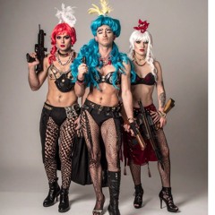 Men in dresses with guns