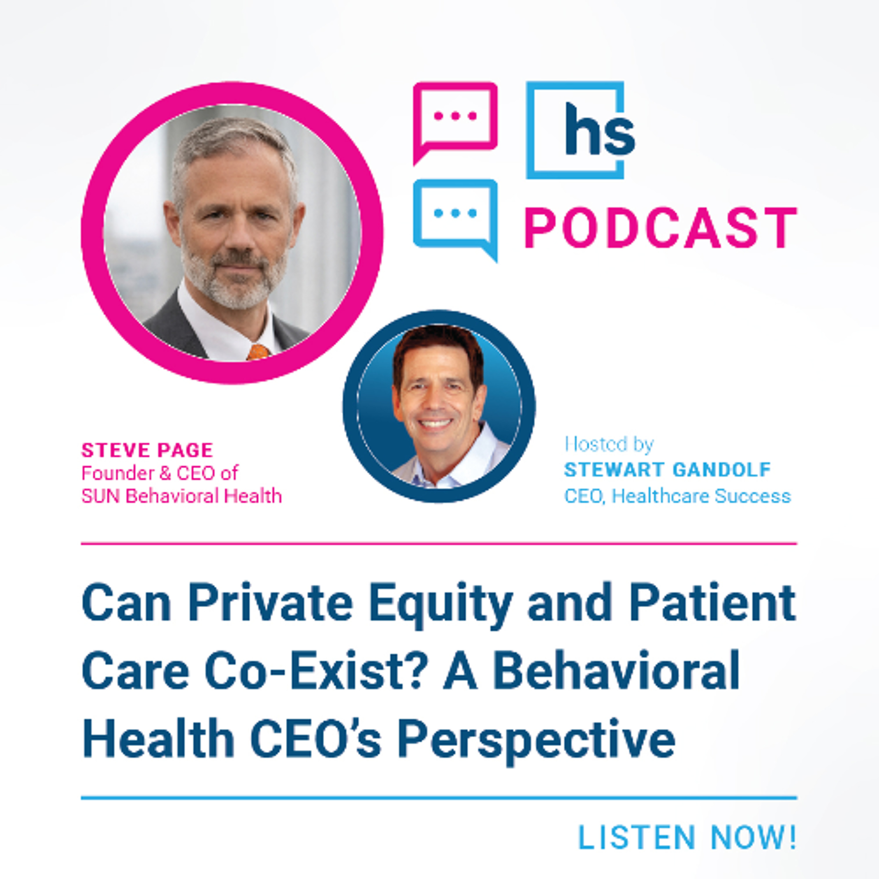 Can Private Equity and Patient Care Co-Exist? A Behavioral Health CEO’s Perspective episode artwork