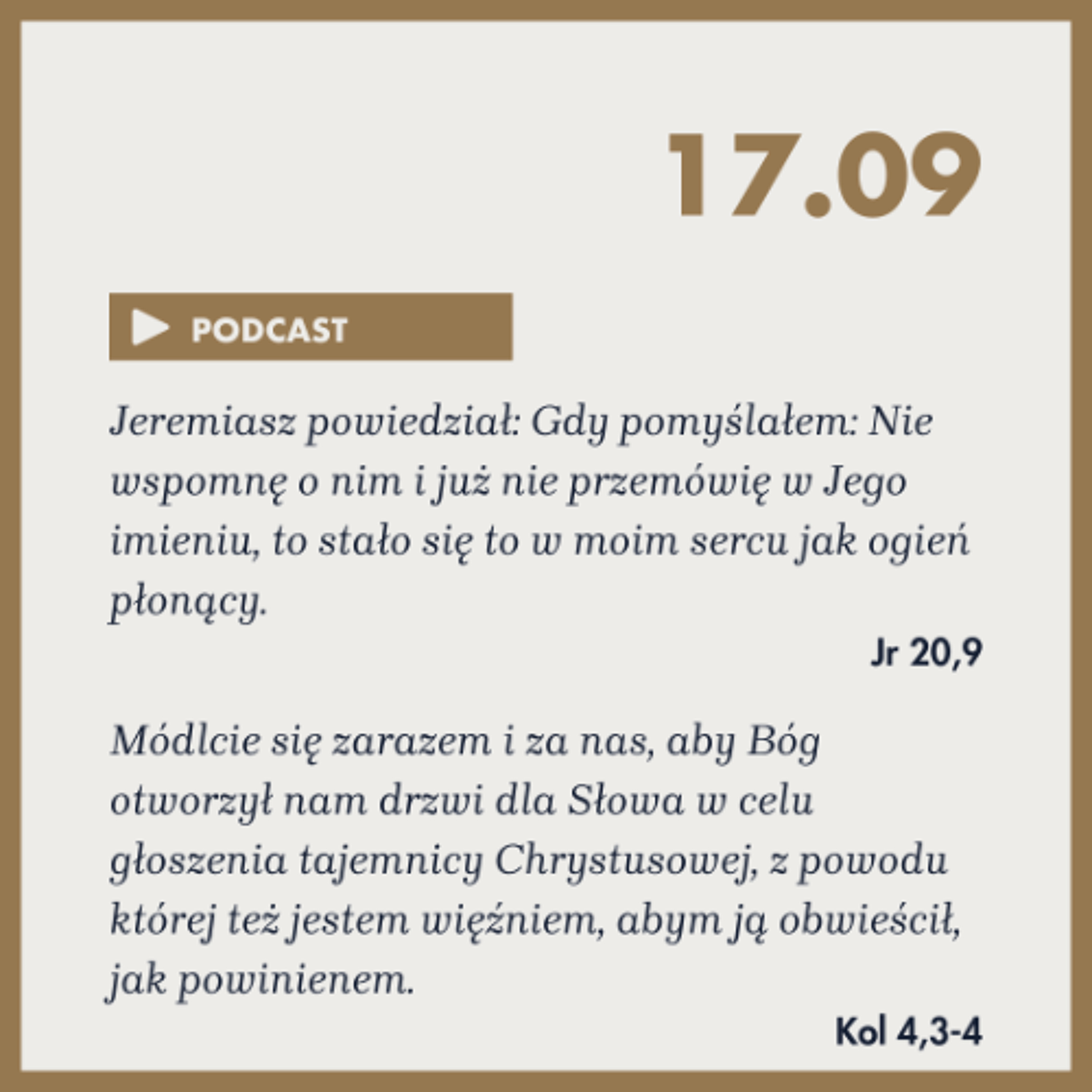 Poranek ze Słowem na 17 września 2025r episode artwork