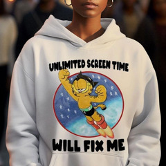 Unlimited Screen Time Will Fix Me Garfield Shirt