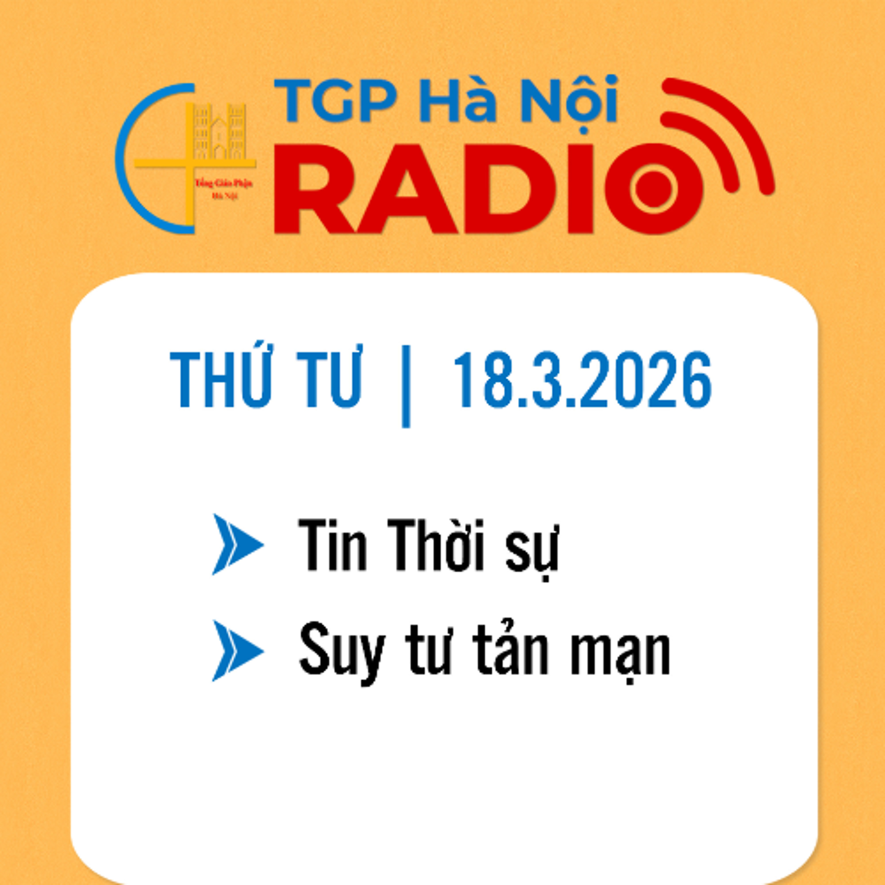 Thứ Tư ngày 18/3/2026