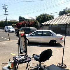 POV you are vegeta and Mg Burto is giving you a haircut outside