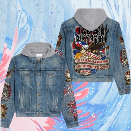 Lynyrd Skynyrd Free Bird Hooded Denim Jacket