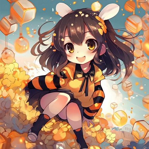 Beautiful Tiny Female Bee Anime, Animal, Cartoon, Sticker PNG Transparent  Clipart Image and PSD File for Free Download