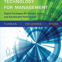 GET EBOOK 🗃️ Information Technology for Management: Digital Strategies for Insight,