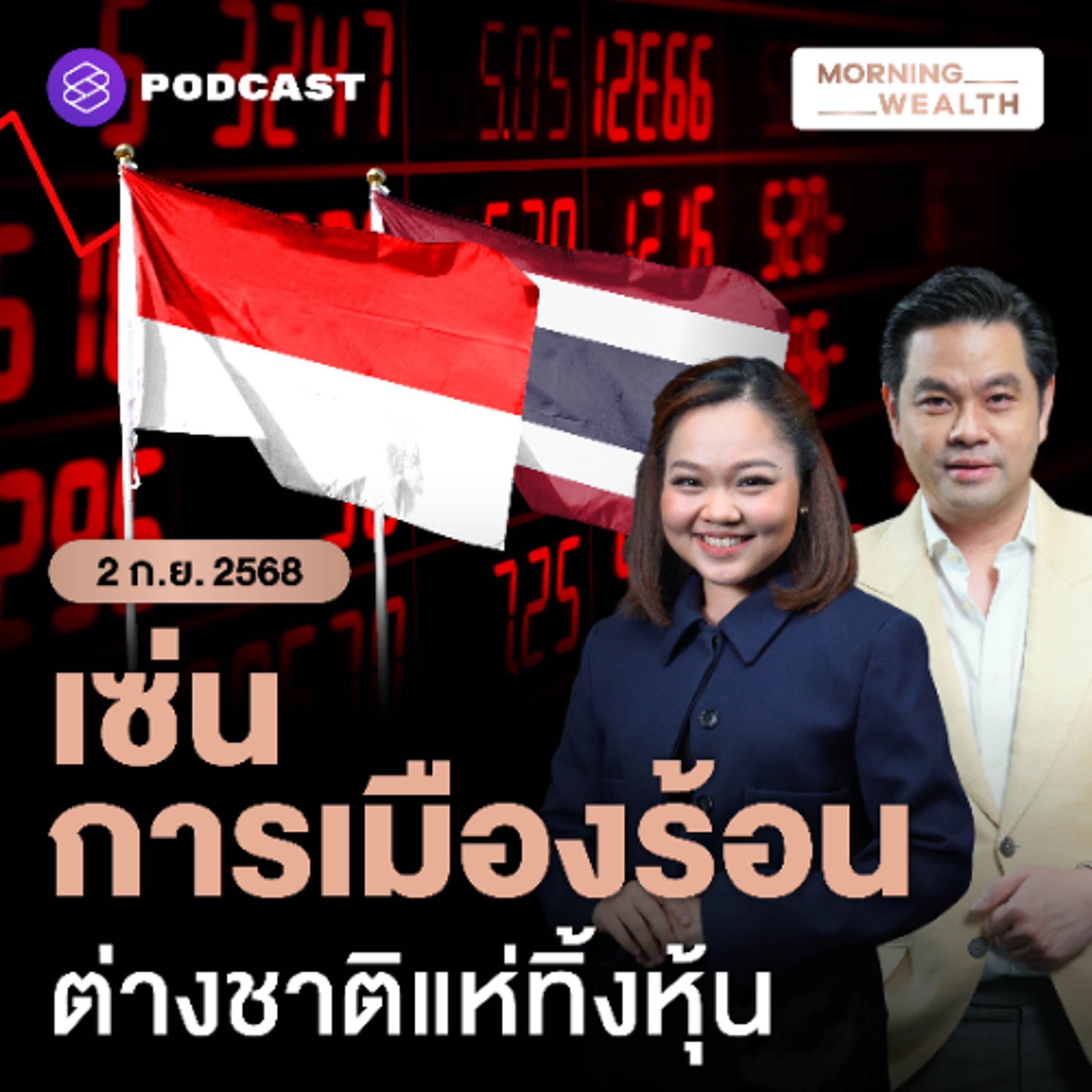 Morning Wealth | ต่างชาติเทขายหุ้น ‘ไทย-อินโดนีเซีย’ เซ่นการเมืองระอุ | 2 กันยายน 68