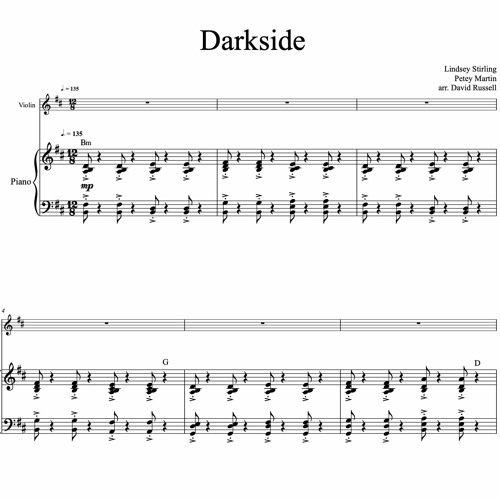 Stream Darkside Piano Accompaniment Sample by Lindsey Stirling Sheet Music  | Listen online for free on SoundCloud