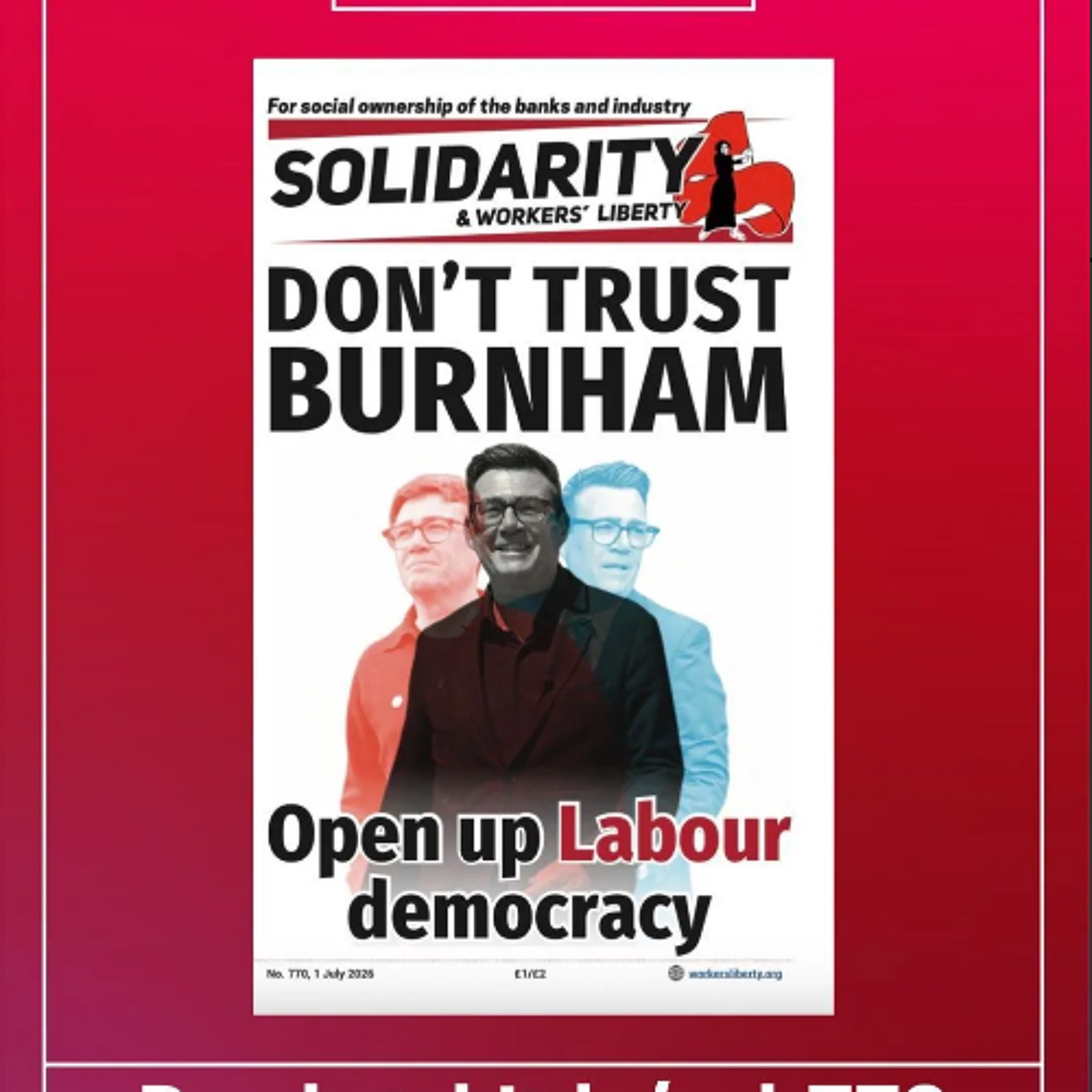770 — Don't trust Burnham: Open up Labour democracy | Heatwave | The IS in the USA | Much more episode artwork